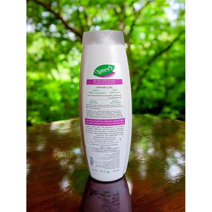 Hair Fall Reducing Shampoo & Conditioner with Garlic Extract, 615ml + Free Nature's Shampoo with Coconut Oil & Wheat Germ - Deep Conditioning for Extra Dry Hair - 400ml - Image 3